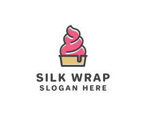 Strawberry Yogurt Dessert logo design