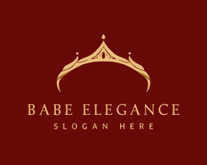 Gold Elegant Crown logo design