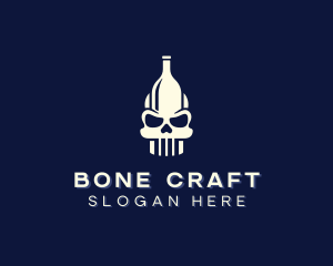 Skull Bone Bottle logo design