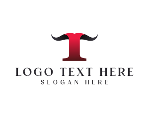 Animal Horn Letter T logo