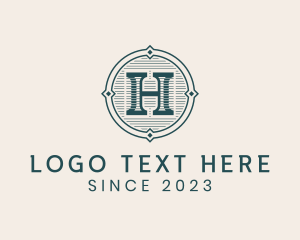 Retro Stylish Business Letter H  logo