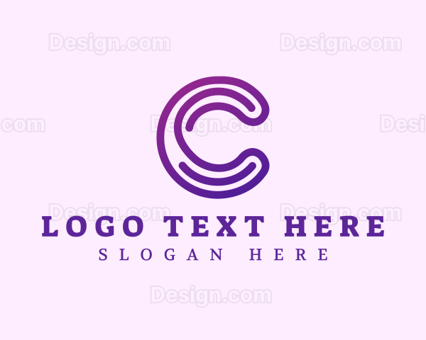 Modern Geometric Letter C Logo