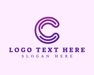 Modern Geometric Letter C logo