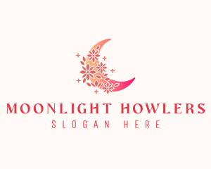 Floral Moon Beauty logo design