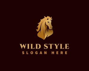 Premium Wild Horse logo design