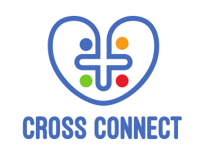 Colorful Cross Heart logo design