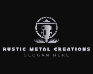 Laser CNC Metalwork logo design