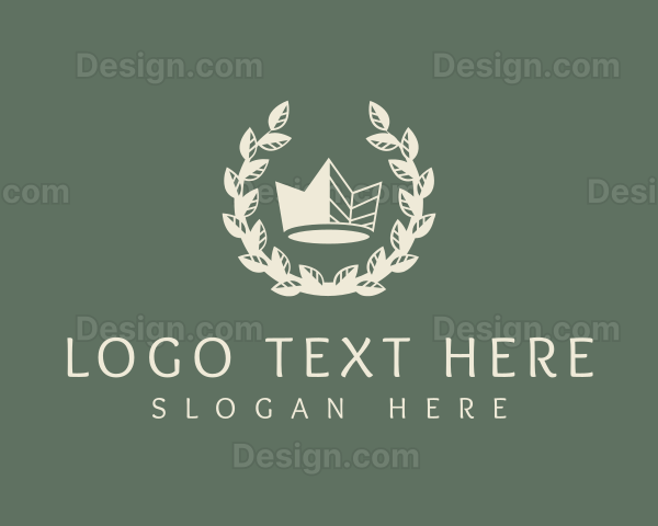 Premium Crown Wreath Logo