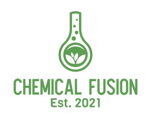 Herbal Laboratory Flask logo design