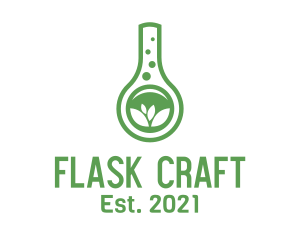 Herbal Laboratory Flask logo design