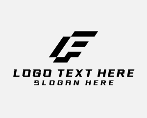 Modern Geometric Brand Letter F logo