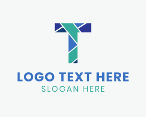 Tile Pattern Letter T logo