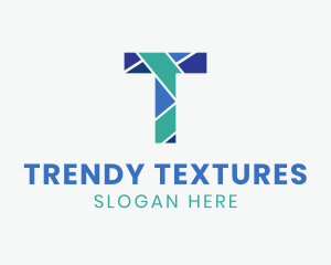 Tile Pattern Letter T logo design