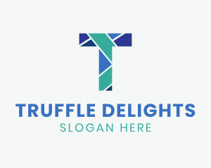 Tile Pattern Letter T logo design