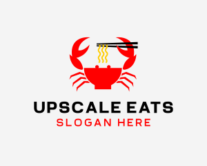 Crab Noodles Restaurant  logo design