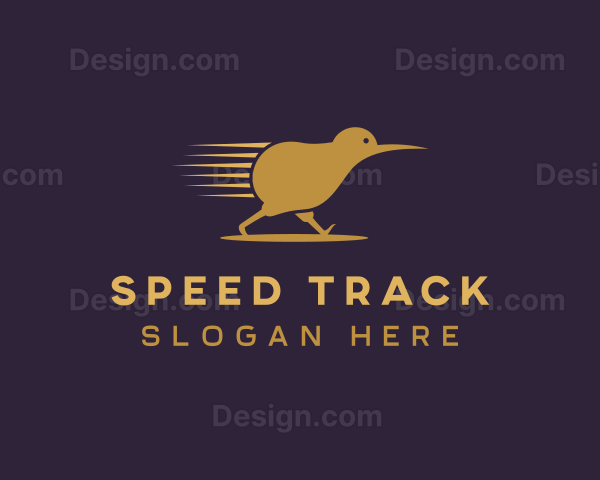 Running Kiwi Bird Logo