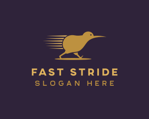Running Kiwi Bird logo
