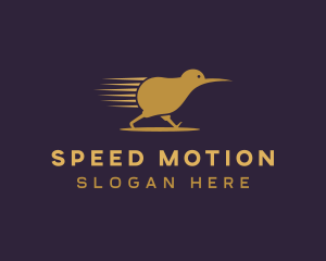 Running Kiwi Bird logo design