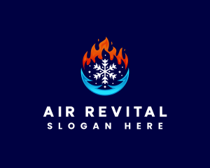 Hot Cold Temperature logo design