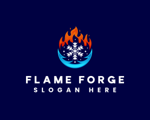 Hot Cold Temperature logo design