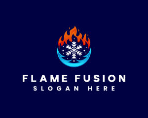 Hot Cold Temperature logo design