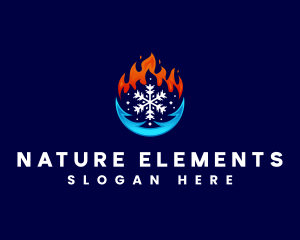 Hot Cold Temperature logo design