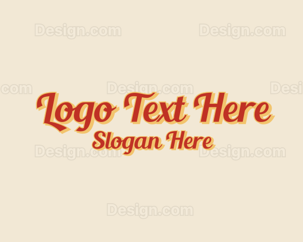 Retro Elegant Script Logo