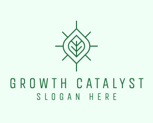 Simple Organic Leaf logo design