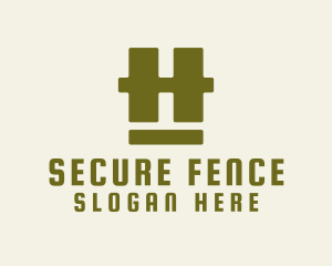 Brown Fence Letter H logo