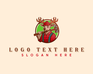 Lumberjack Deer Woodwork logo