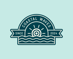 Sun Wave Beach logo design