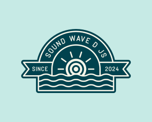 Sun Wave Beach logo design