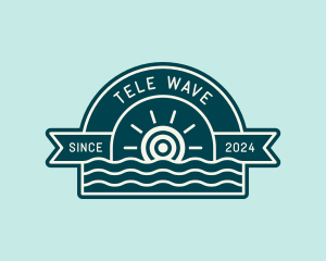 Sun Wave Beach logo design