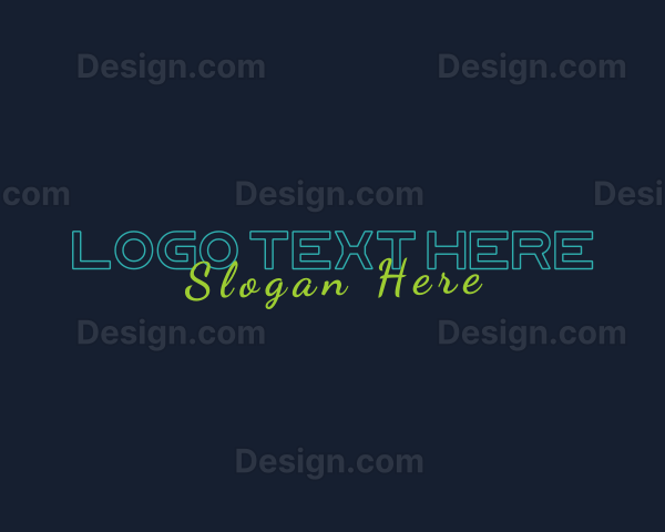 Generic Neon Wordmark Logo