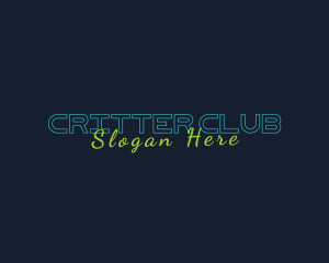 Generic Neon Wordmark logo design