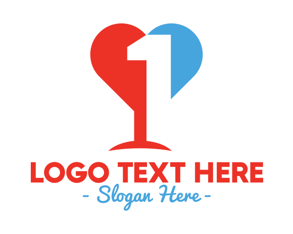 Love Heart logo example 3