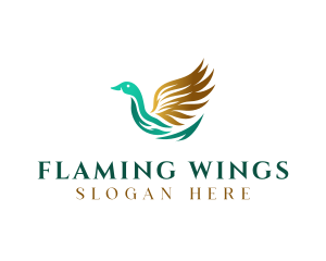 Wildlife Flying Duck logo design