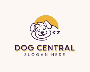 Sleeping Puppy Dog logo design