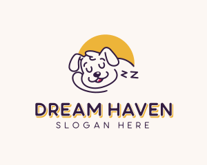 Sleeping Puppy Dog logo design