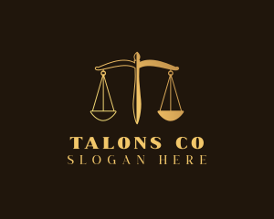 Justice Scale Law logo design