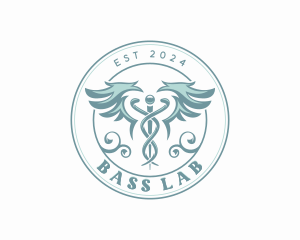 Wellness Caduceus Clinic logo design