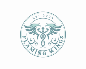 Wellness Caduceus Clinic logo design