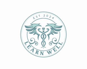 Wellness Caduceus Clinic logo design