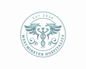 Wellness Caduceus Clinic logo design