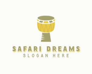 African Drum Djembe logo design