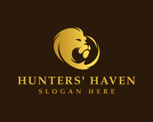 Safari Hunter Lion  logo design