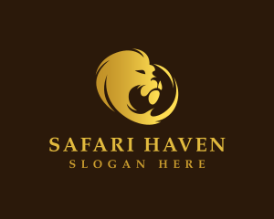 Safari Hunter Lion  logo design