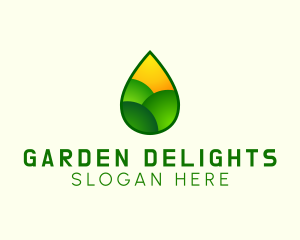 Natural Farming Droplet logo design