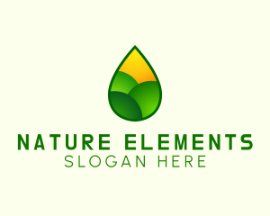 Natural Farming Droplet logo design