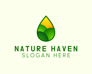 Natural Farming Droplet logo design